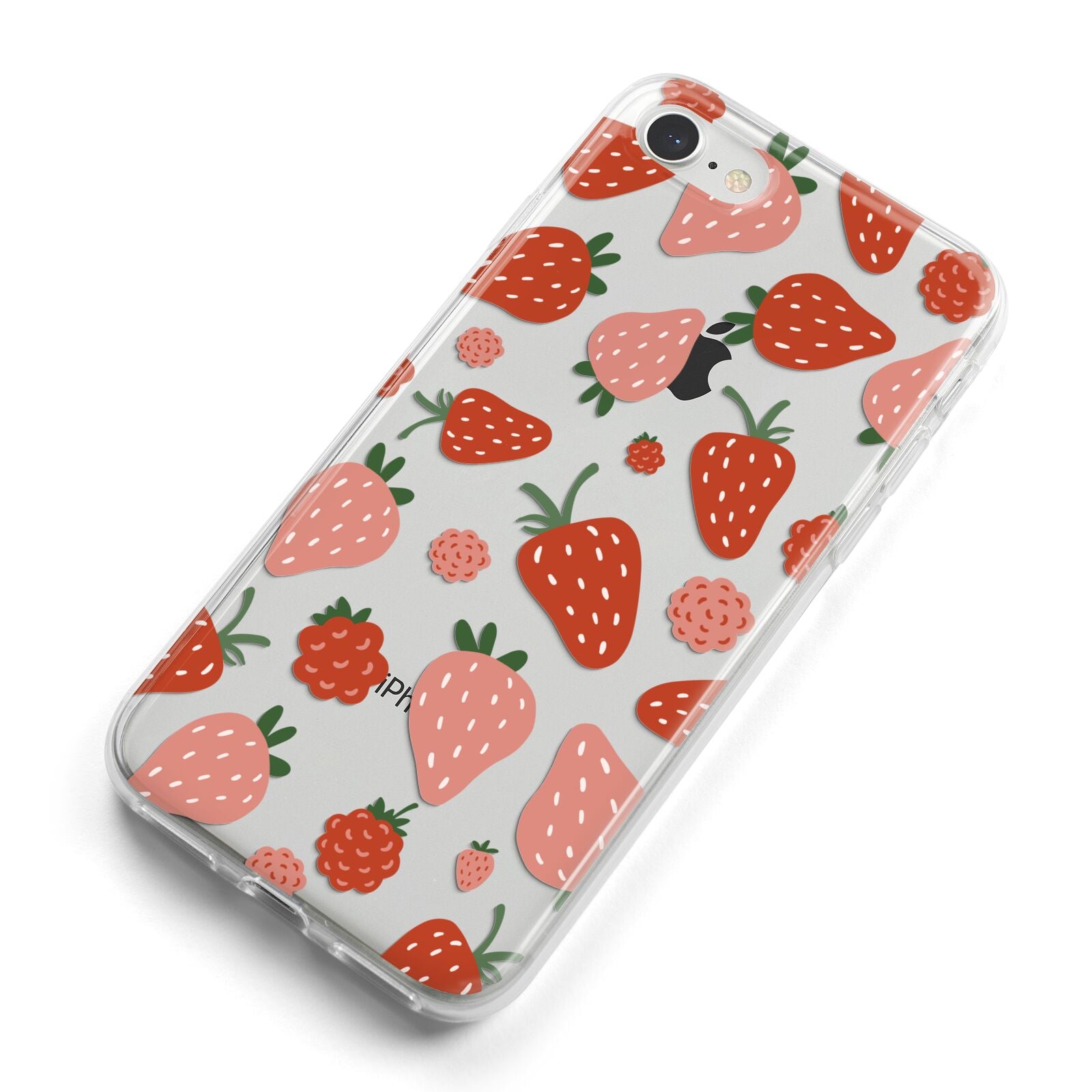 Strawberry iPhone 8 Bumper Case on Silver iPhone Alternative Image