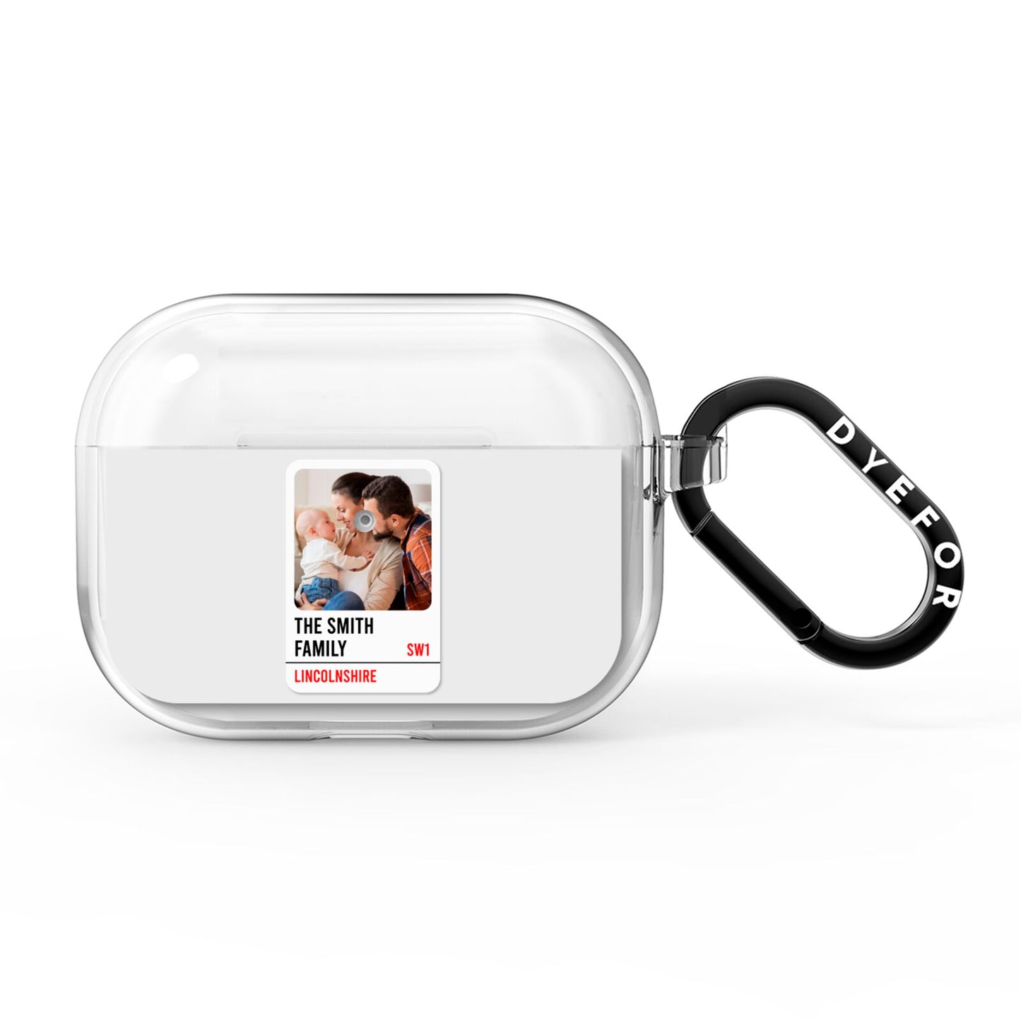 Street Sign Family Photo Upload AirPods Pro Clear Case