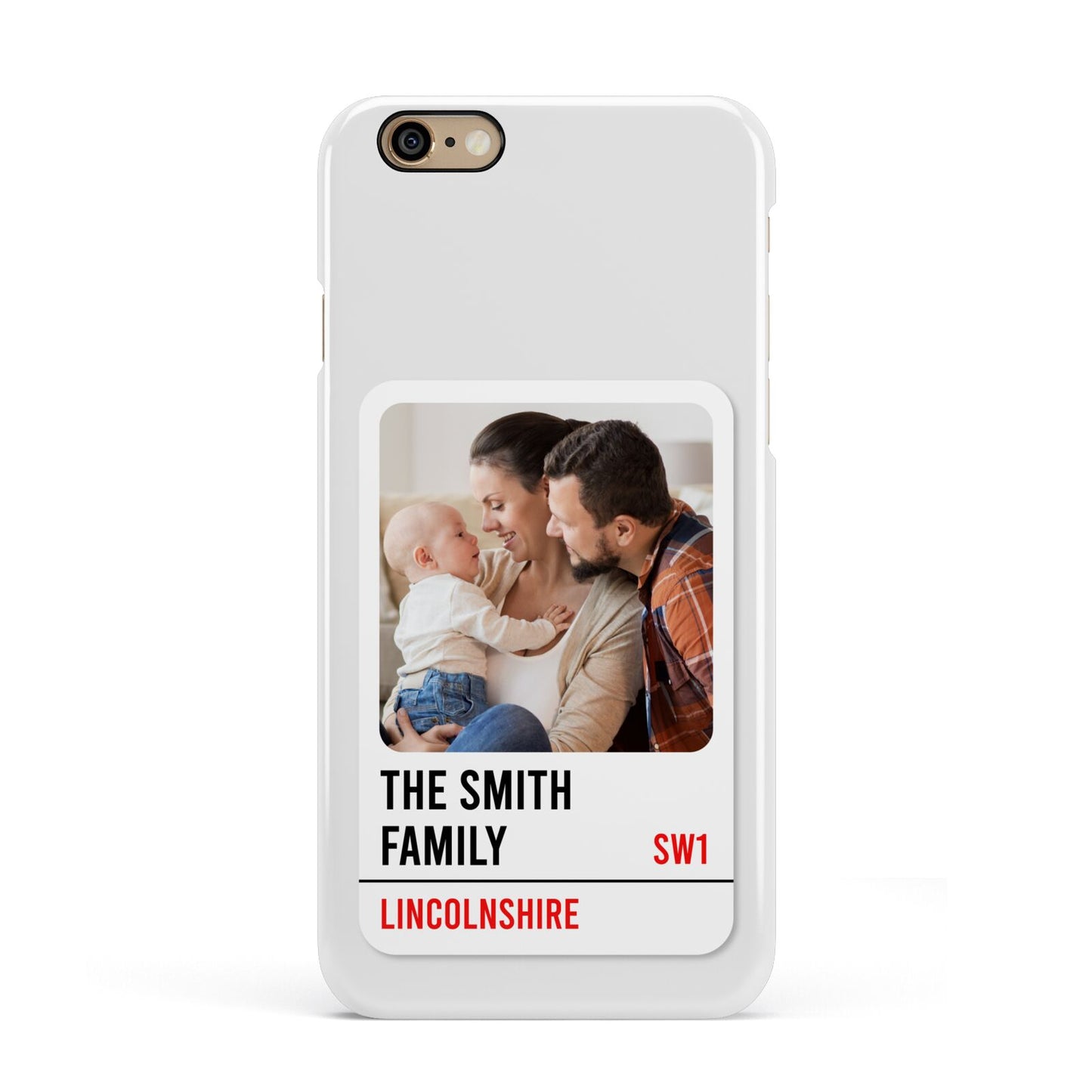 Street Sign Family Photo Upload Apple iPhone 6 3D Snap Case