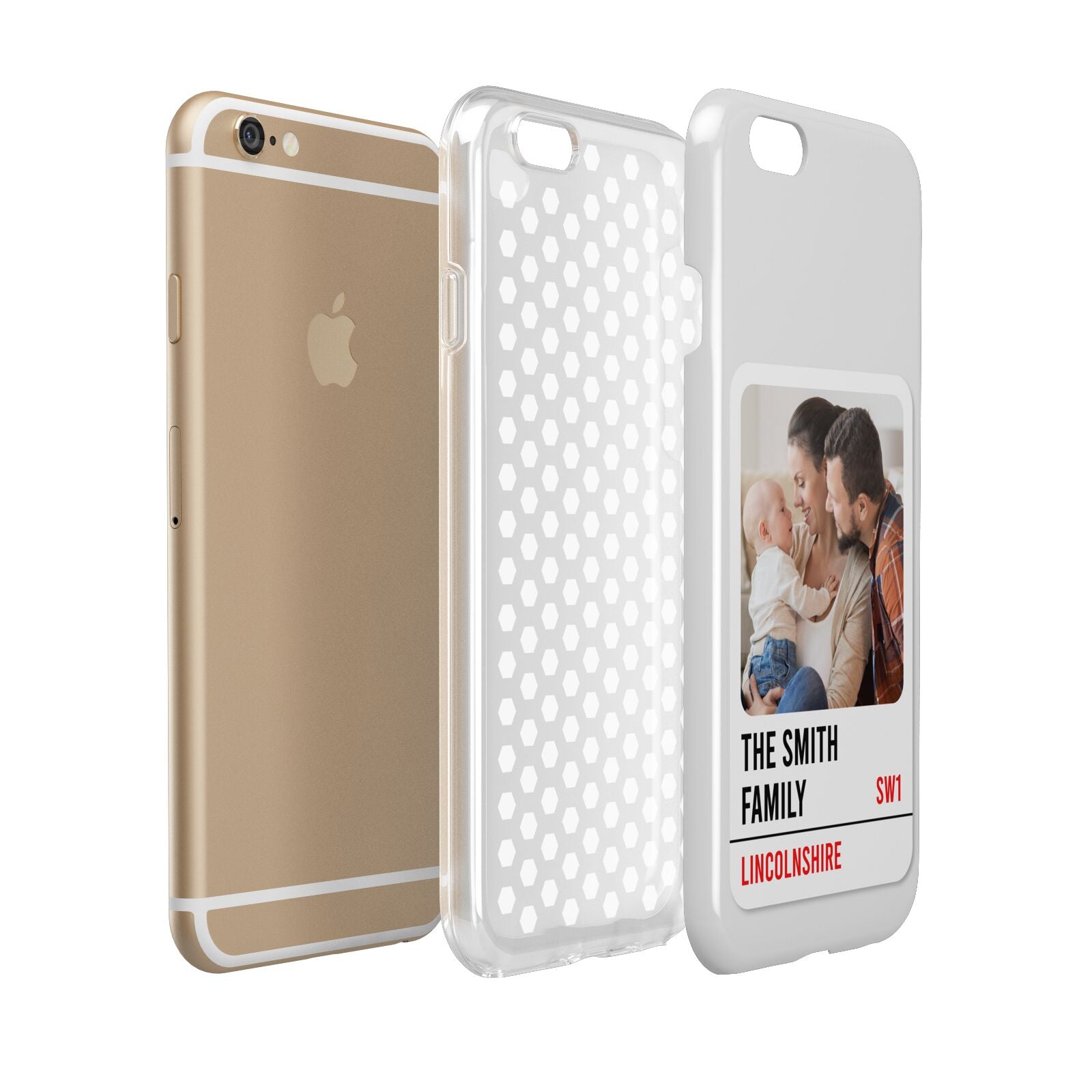 Street Sign Family Photo Upload Apple iPhone 6 3D Tough Case Expanded view