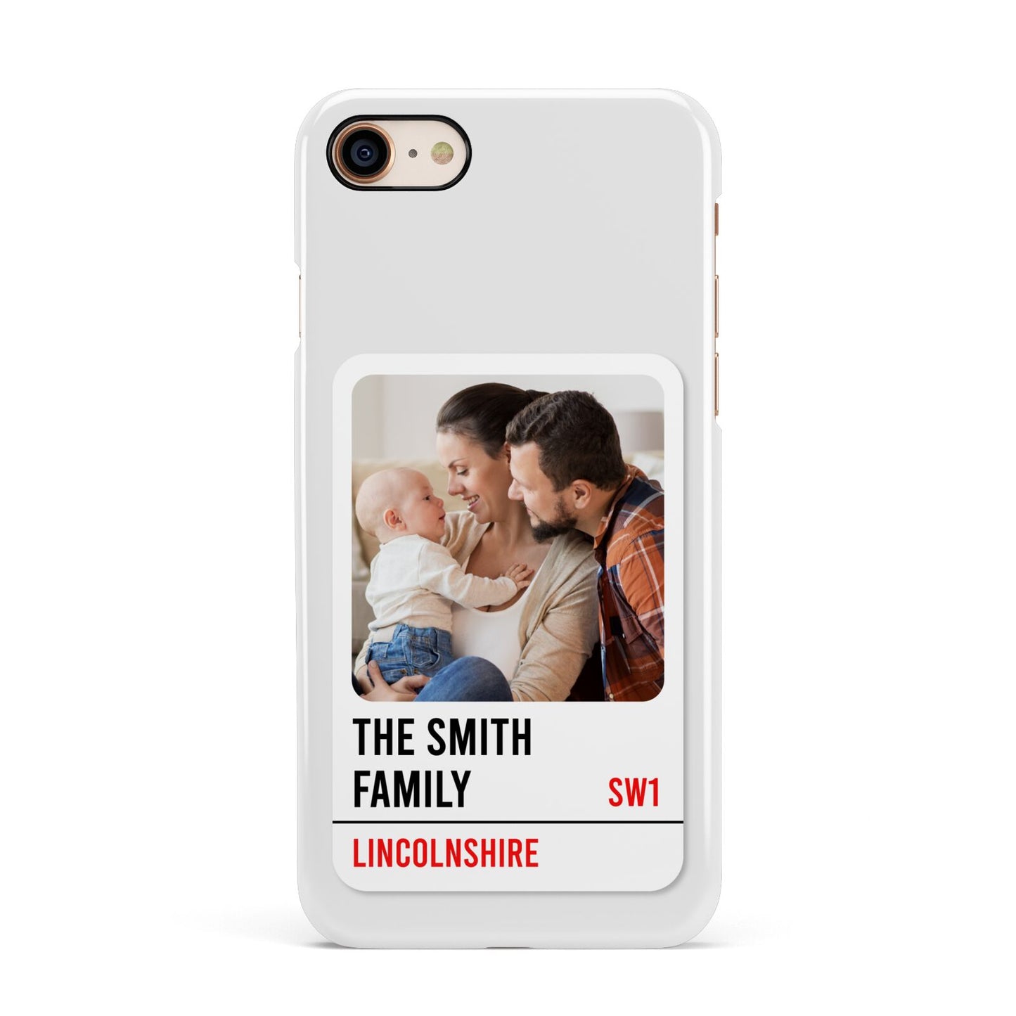 Street Sign Family Photo Upload Apple iPhone 7 8 3D Snap Case