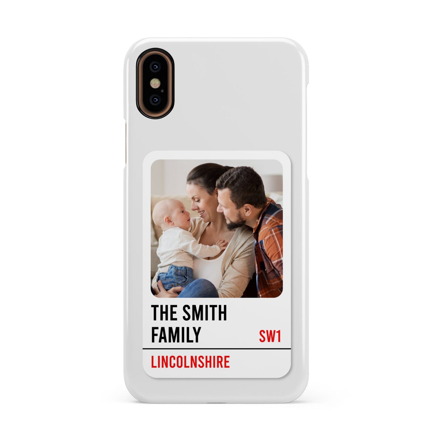 Street Sign Family Photo Upload Apple iPhone XS 3D Snap Case