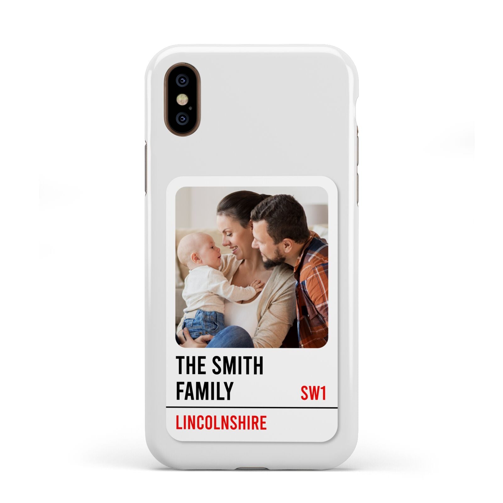 Street Sign Family Photo Upload Apple iPhone XS 3D Tough
