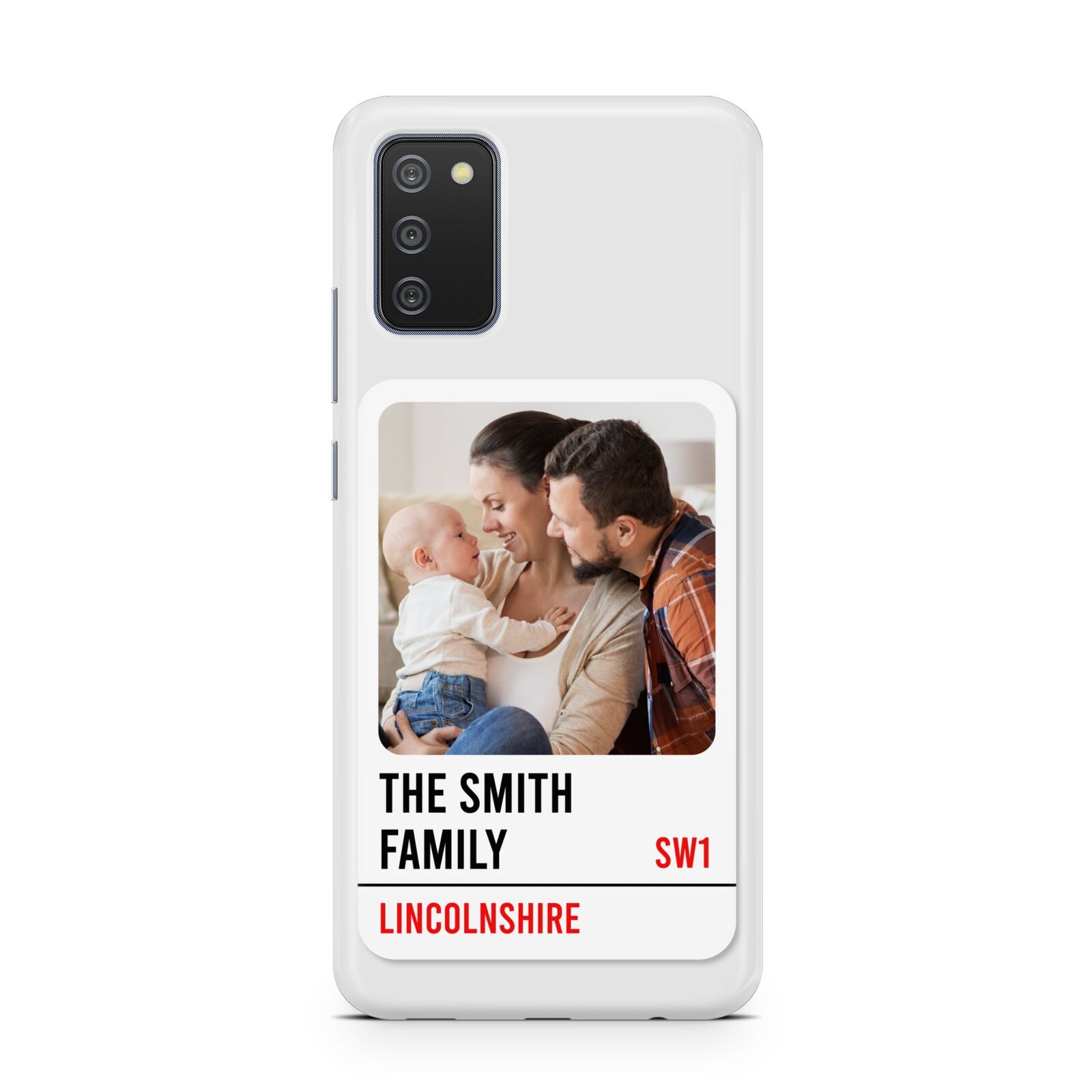 Street Sign Family Photo Upload Samsung A02s Case