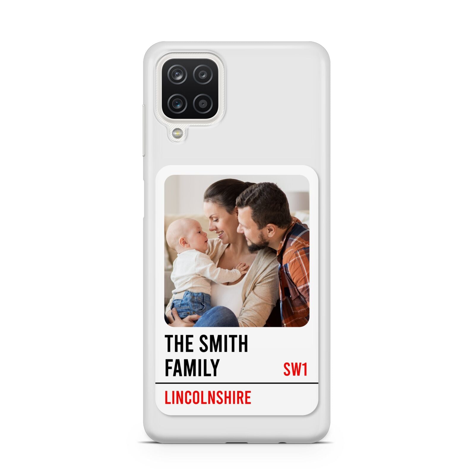 Street Sign Family Photo Upload Samsung A12 Case