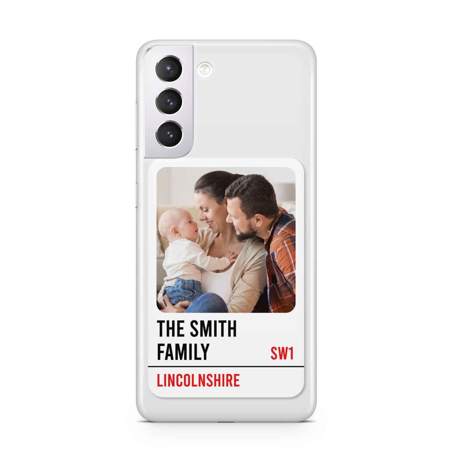 Street Sign Family Photo Upload Samsung S21 Case