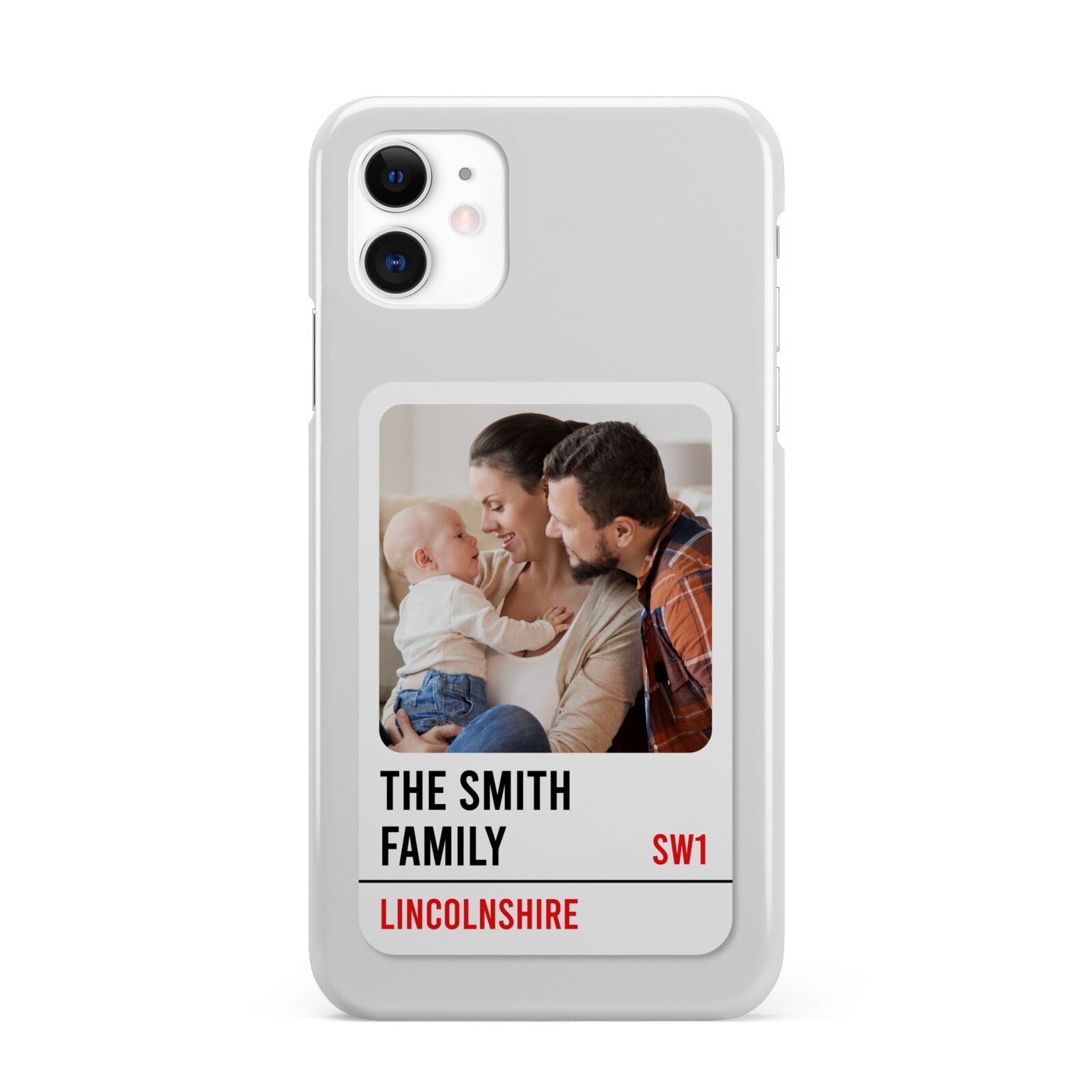 Street Sign Family Photo Upload iPhone 11 3D Snap Case