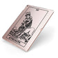Strength Monochrome Tarot Card Apple iPad Case on Rose Gold iPad Side View