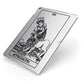 Strength Monochrome Tarot Card Apple iPad Case on Silver iPad Side View