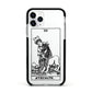 Strength Monochrome Tarot Card Apple iPhone 11 Pro in Silver with Black Impact Case