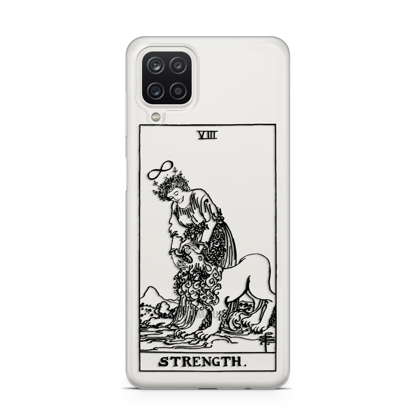 Strength Monochrome Tarot Card Samsung A12 Case