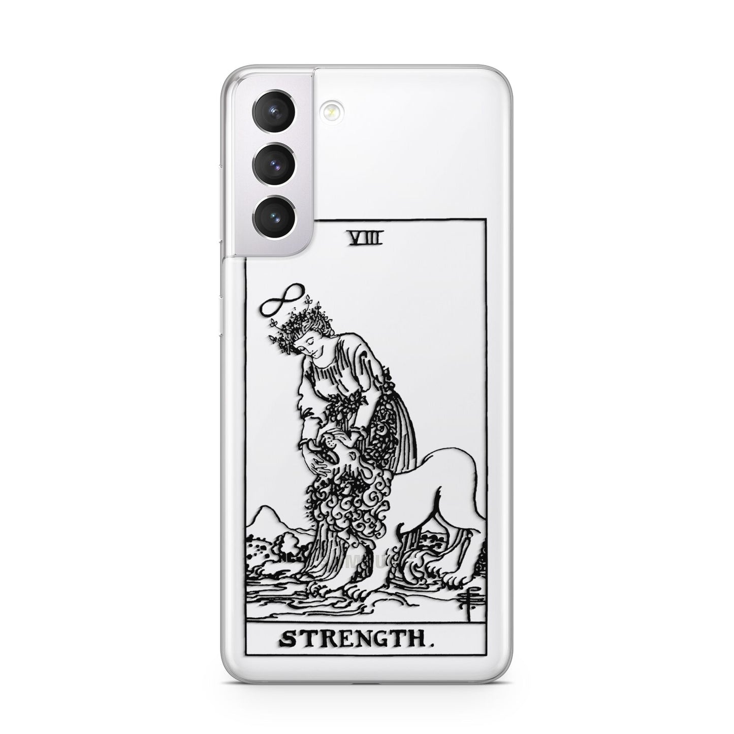 Strength Monochrome Tarot Card Samsung S21 Case