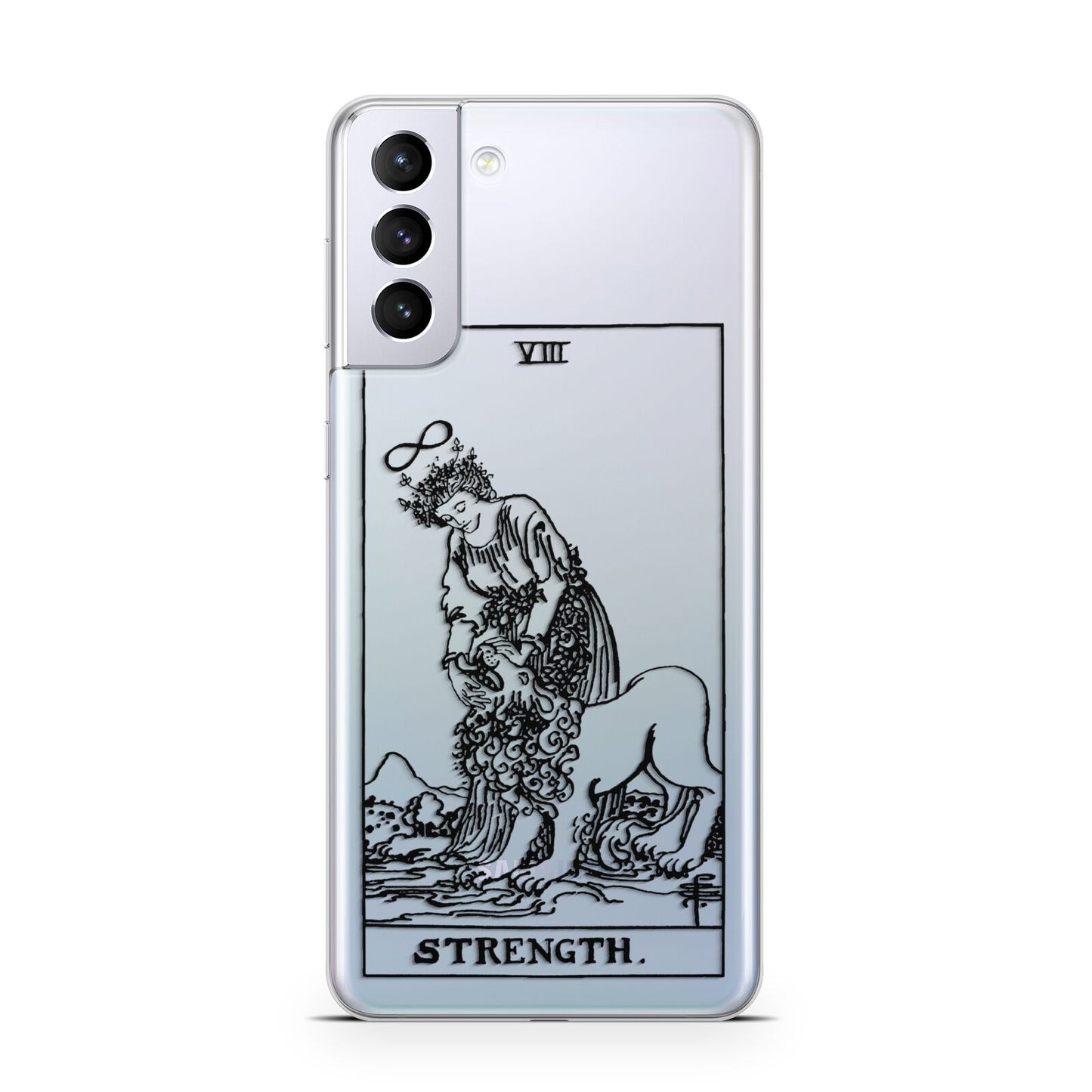 Strength Monochrome Tarot Card Samsung S21 Plus Case