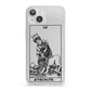 Strength Monochrome Tarot Card iPhone 13 Clear Bumper Case