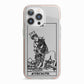 Strength Monochrome Tarot Card iPhone 13 Pro TPU Impact Case with Pink Edges