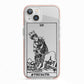 Strength Monochrome Tarot Card iPhone 13 TPU Impact Case with Pink Edges