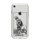 Strength Monochrome Tarot Card iPhone 8 Bumper Case on Silver iPhone
