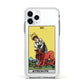 Strength Tarot Card Apple iPhone 11 Pro in Silver with White Impact Case