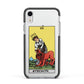 Strength Tarot Card Apple iPhone XR Impact Case Black Edge on Silver Phone