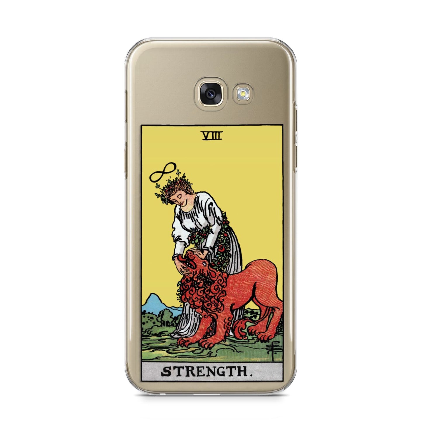 Strength Tarot Card Samsung Galaxy A5 2017 Case on gold phone
