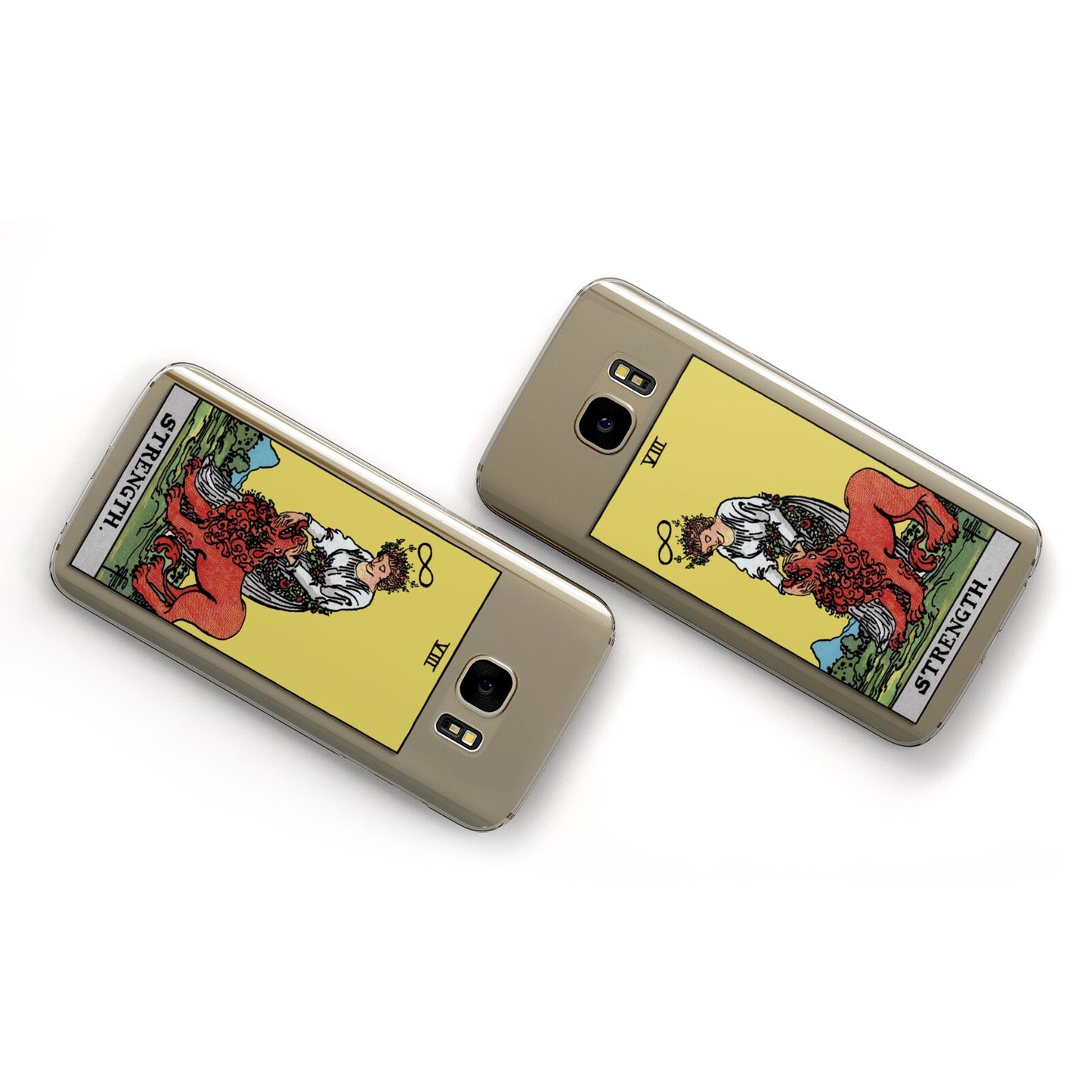 Strength Tarot Card Samsung Galaxy Case Flat Overview