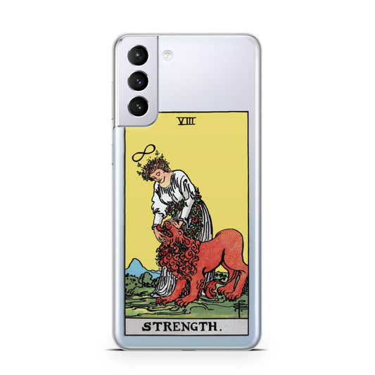 Strength Tarot Card Samsung S21 Plus Phone Case