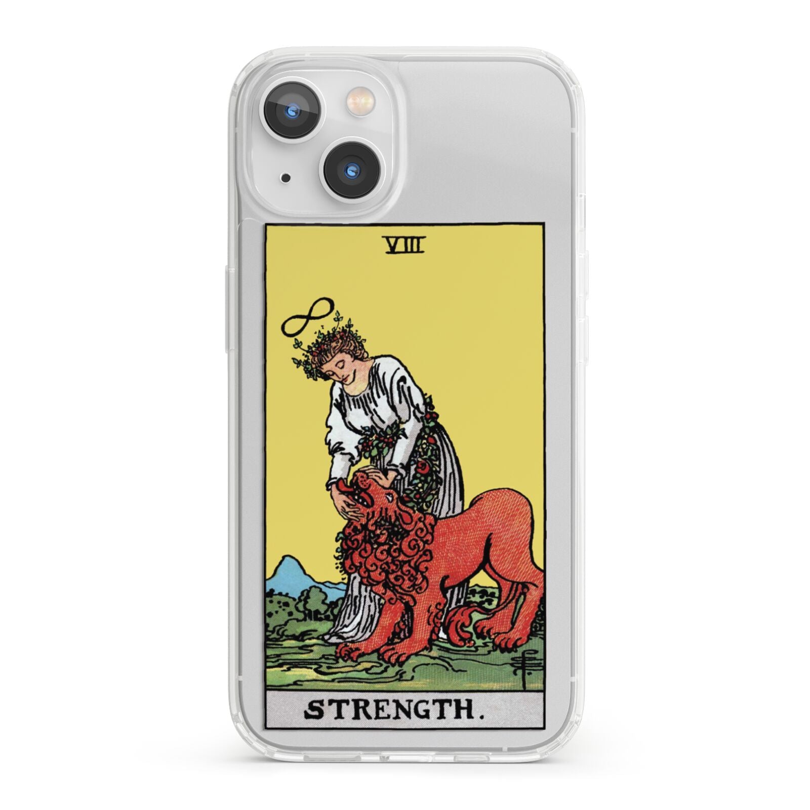 Strength Tarot Card iPhone 13 Clear Bumper Case