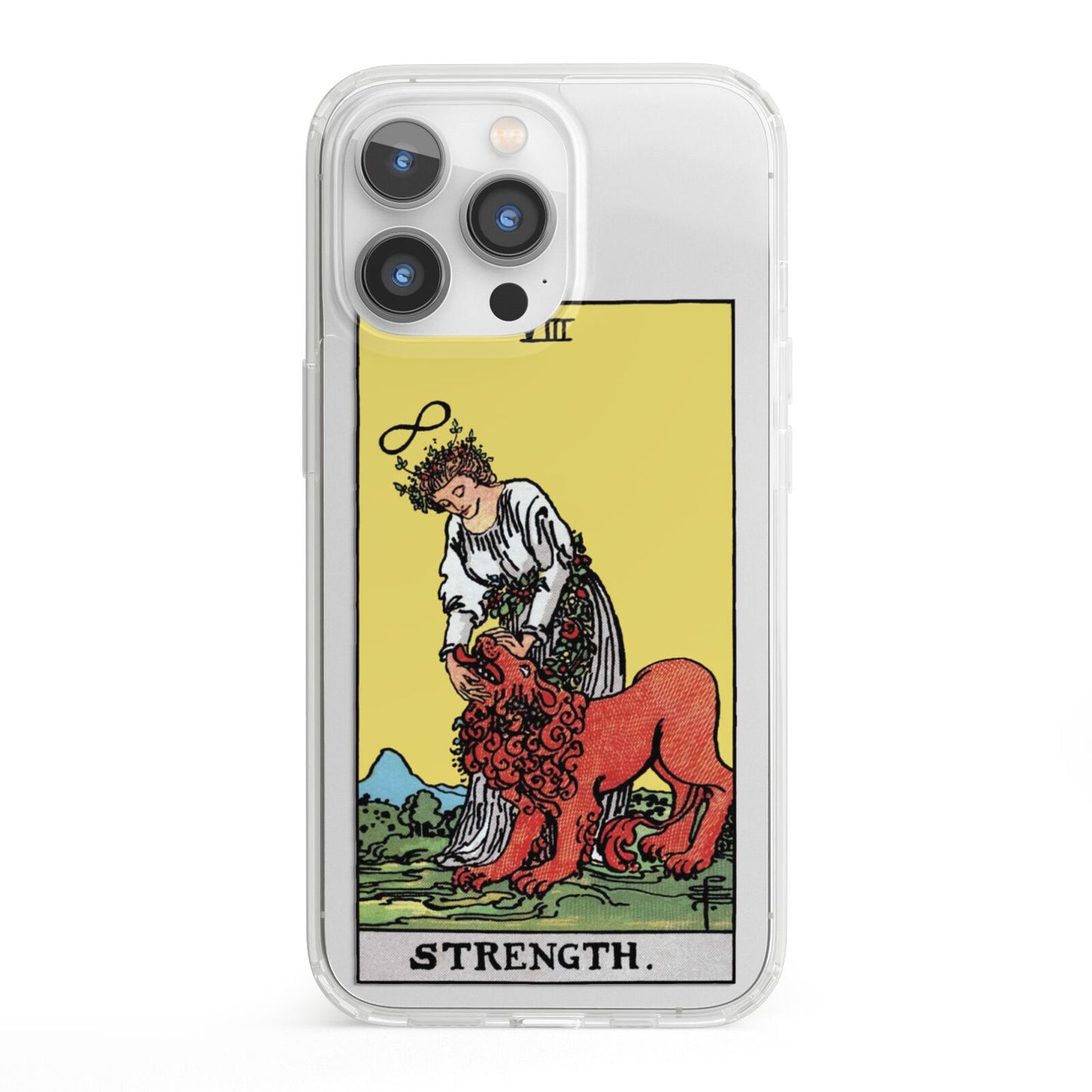Strength Tarot Card iPhone 13 Pro Clear Bumper Case