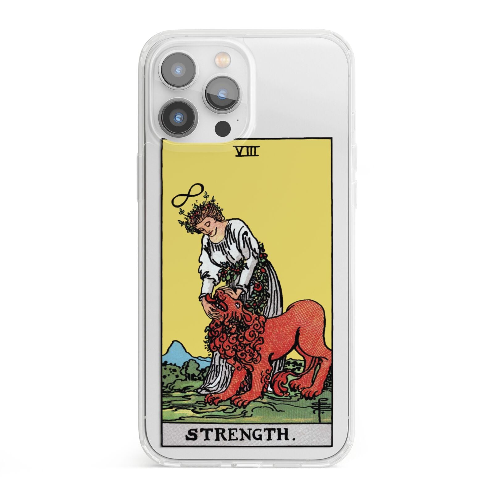 Strength Tarot Card iPhone 13 Pro Max Clear Bumper Case