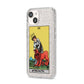 Strength Tarot Card iPhone 14 Glitter Tough Case Starlight Angled Image