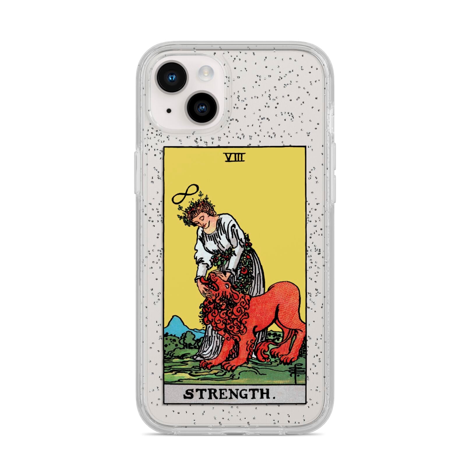 Strength Tarot Card iPhone 14 Plus Glitter Tough Case Starlight