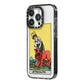 Strength Tarot Card iPhone 14 Pro Black Impact Case Side Angle on Silver phone