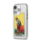 Strength Tarot Card iPhone 14 Pro Glitter Tough Case Silver Angled Image