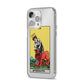 Strength Tarot Card iPhone 14 Pro Max Clear Tough Case Silver Angled Image