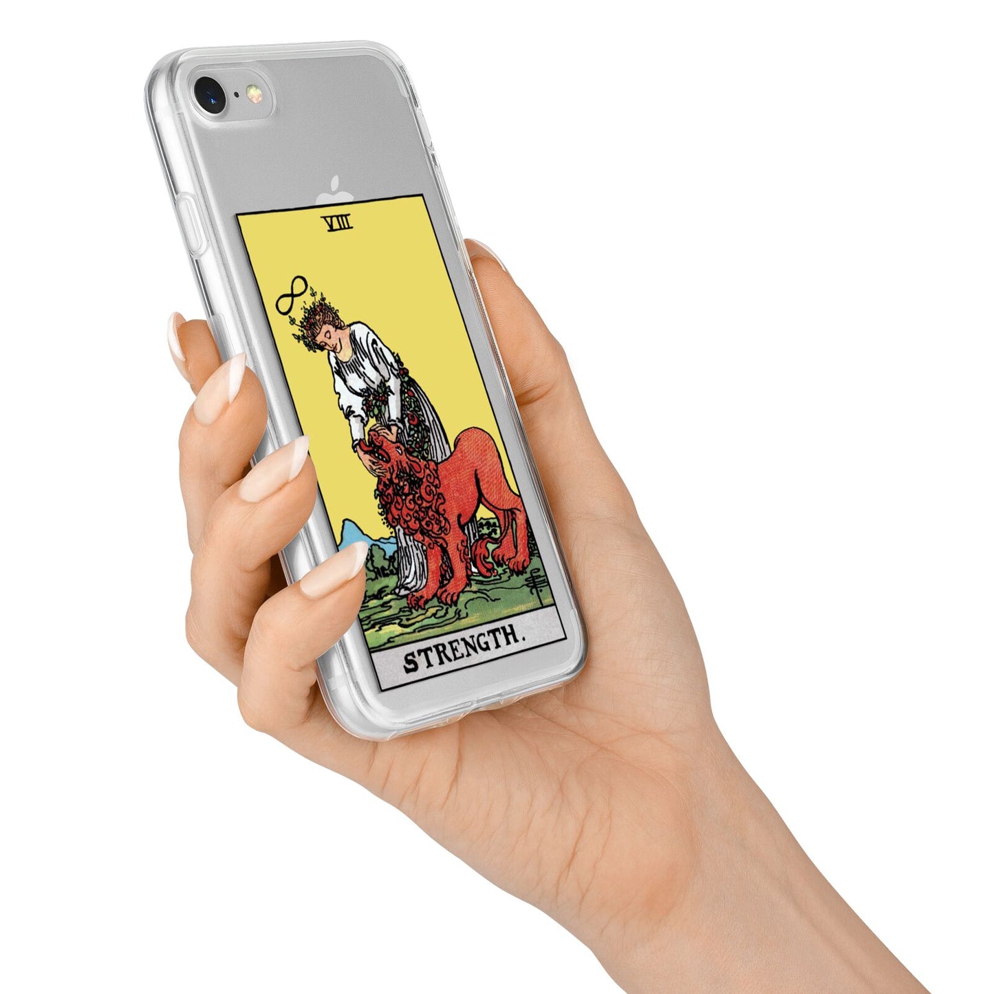 Strength Tarot Card iPhone 7 Bumper Case on Silver iPhone Alternative Image