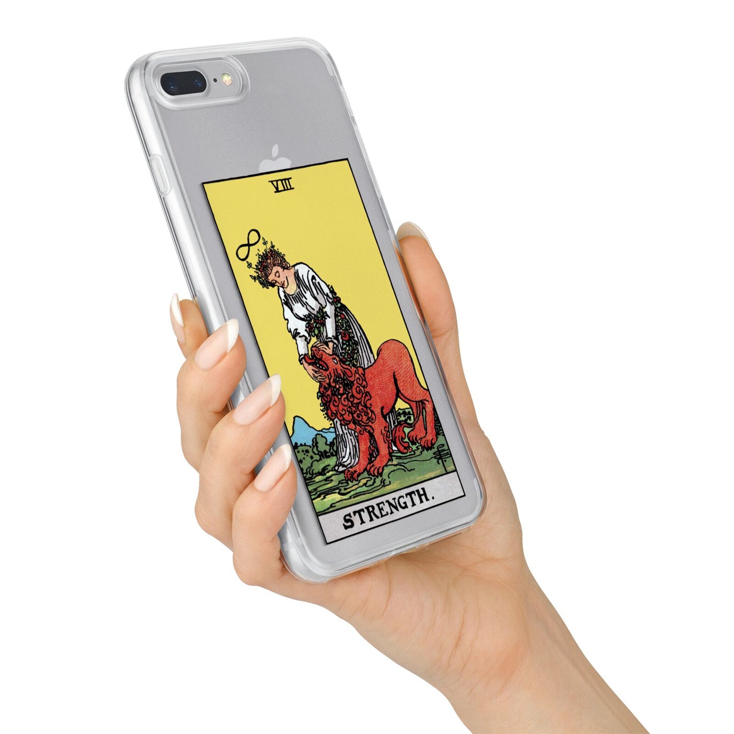Strength Tarot Card iPhone 7 Plus Bumper Case on Silver iPhone Alternative Image