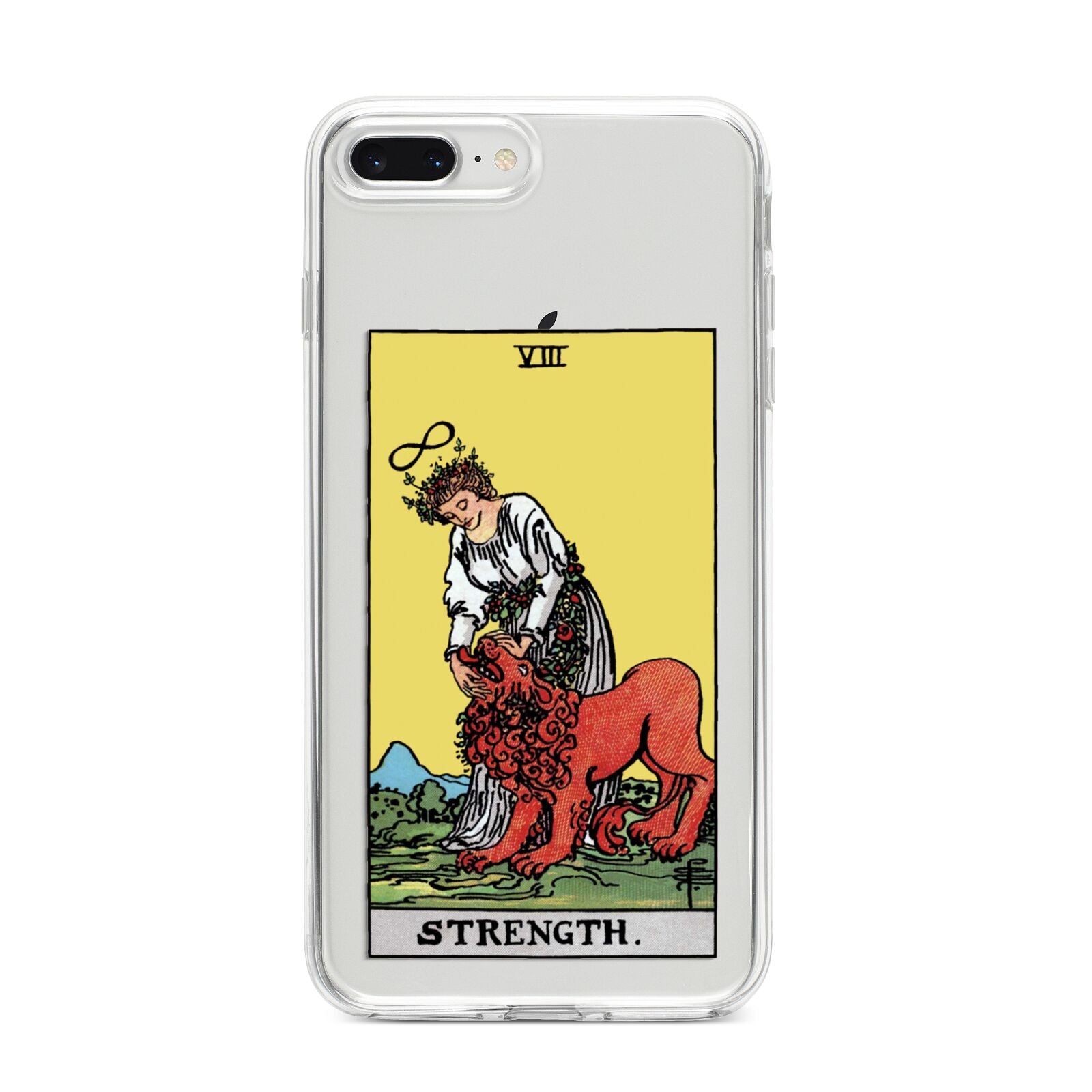 Strength Tarot Card iPhone 8 Plus Bumper Case on Silver iPhone