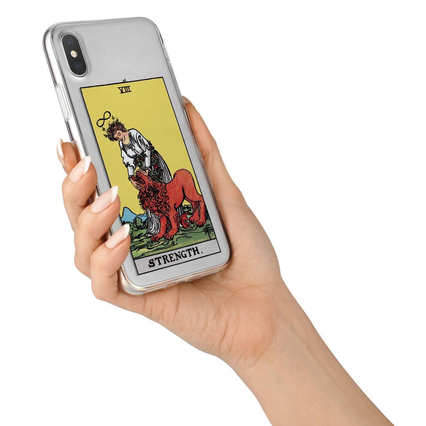 Strength Tarot Card iPhone X Bumper Case on Silver iPhone Alternative Image 2