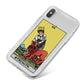 Strength Tarot Card iPhone X Bumper Case on Silver iPhone