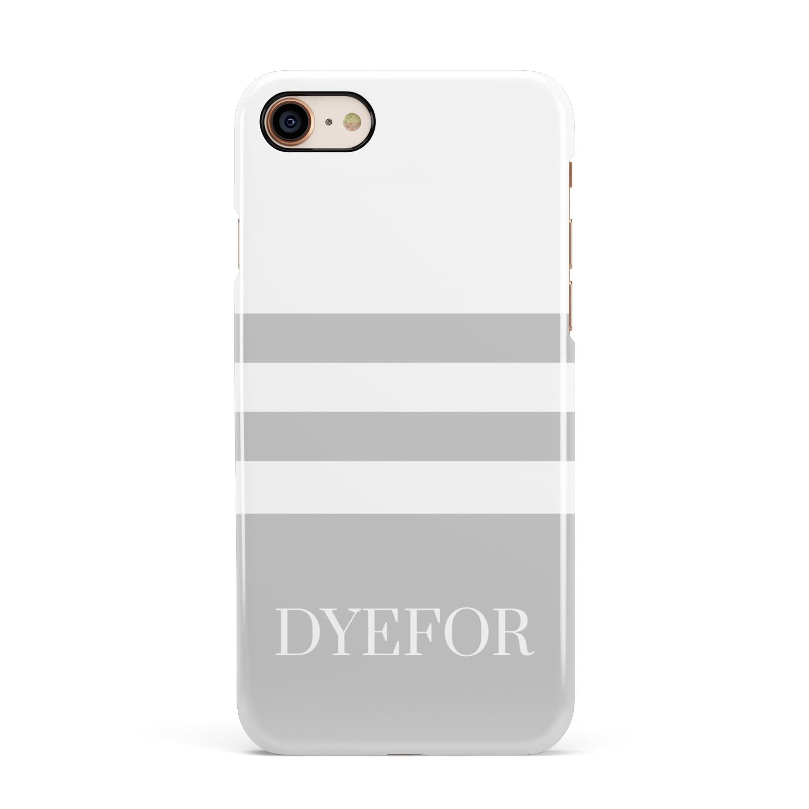 Stripes Personalised Name Apple iPhone 7 8 3D Snap Case