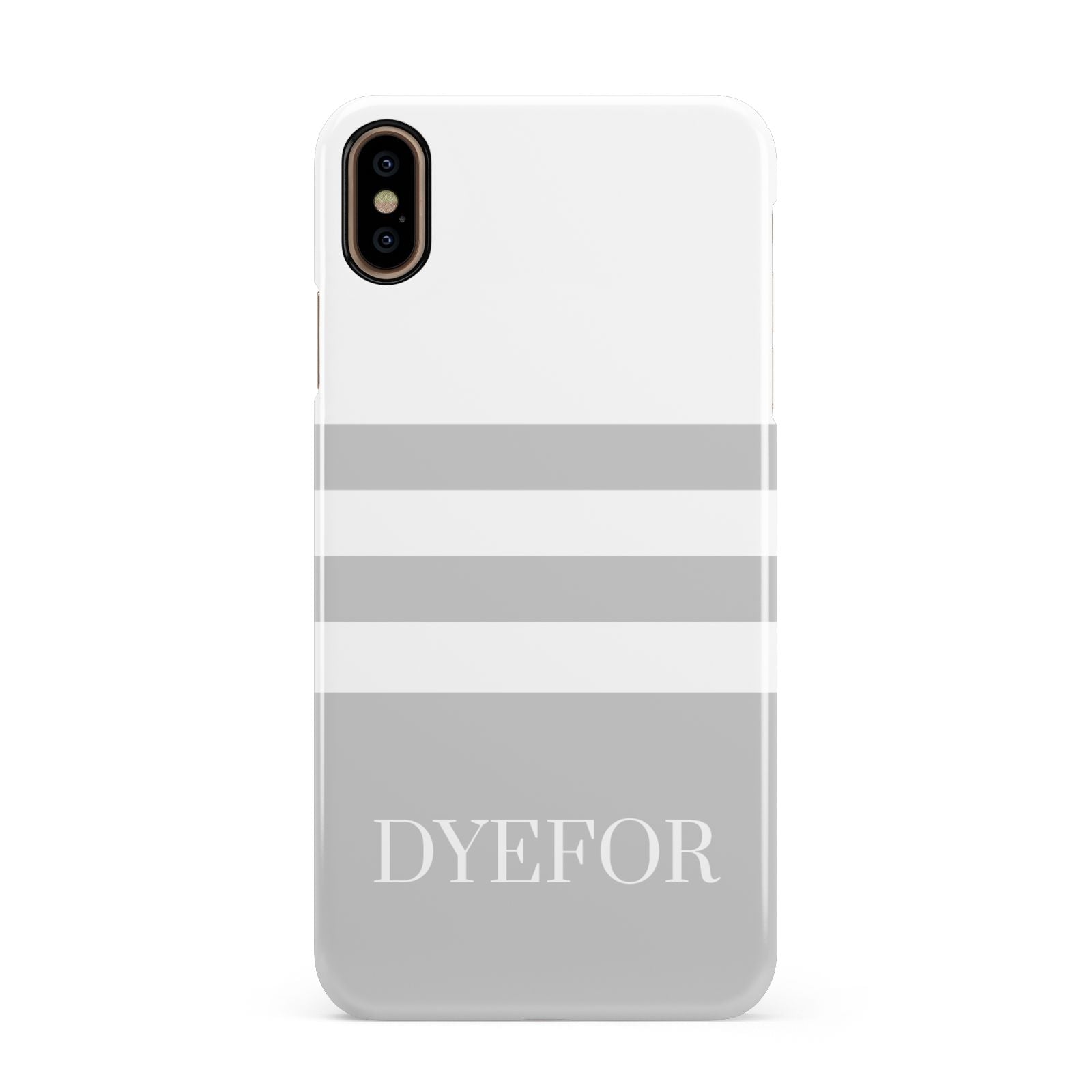 Stripes Personalised Name Apple iPhone Xs Max 3D Snap Case