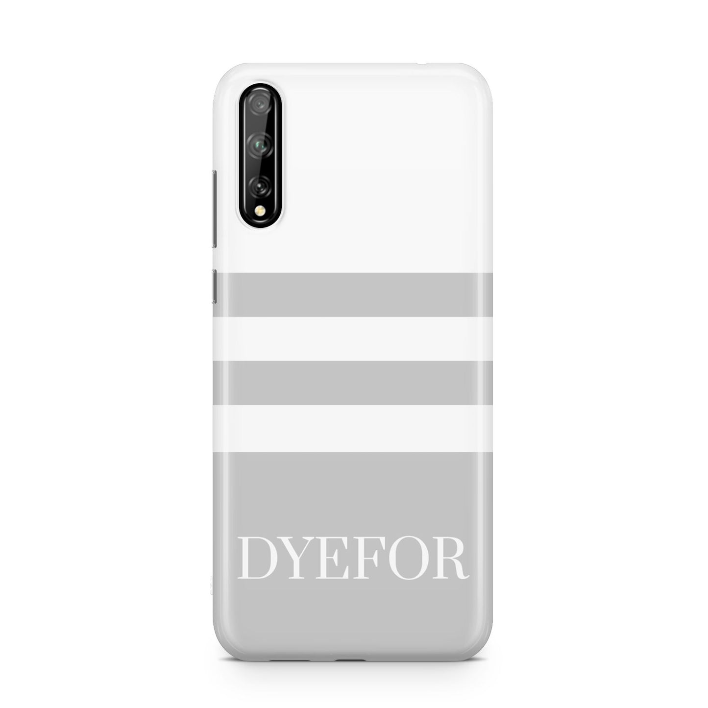 Stripes Personalised Name Huawei Enjoy 10s Phone Case