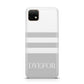Stripes Personalised Name Huawei Enjoy 20 Phone Case