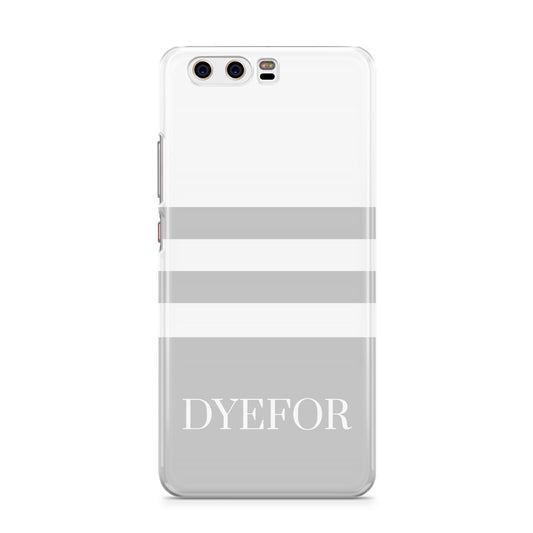Stripes Personalised Name Huawei P10 Phone Case