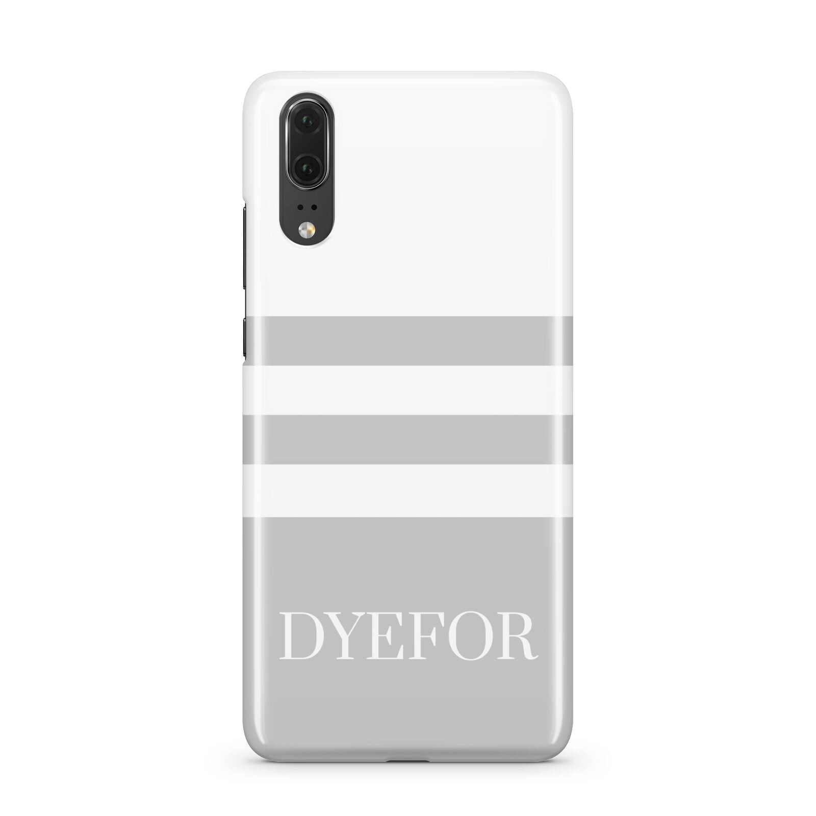Stripes Personalised Name Huawei P20 Phone Case