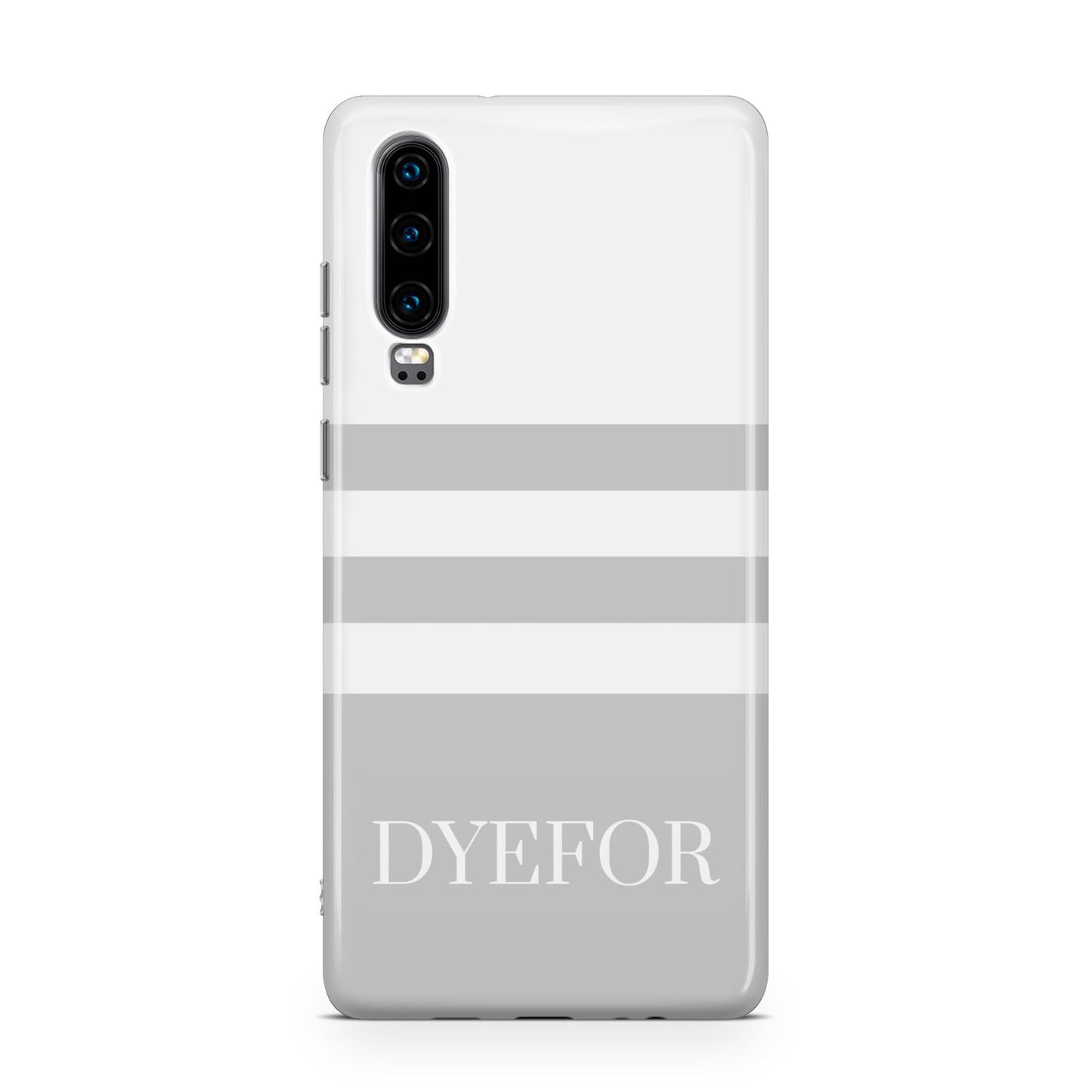 Stripes Personalised Name Huawei P30 Phone Case