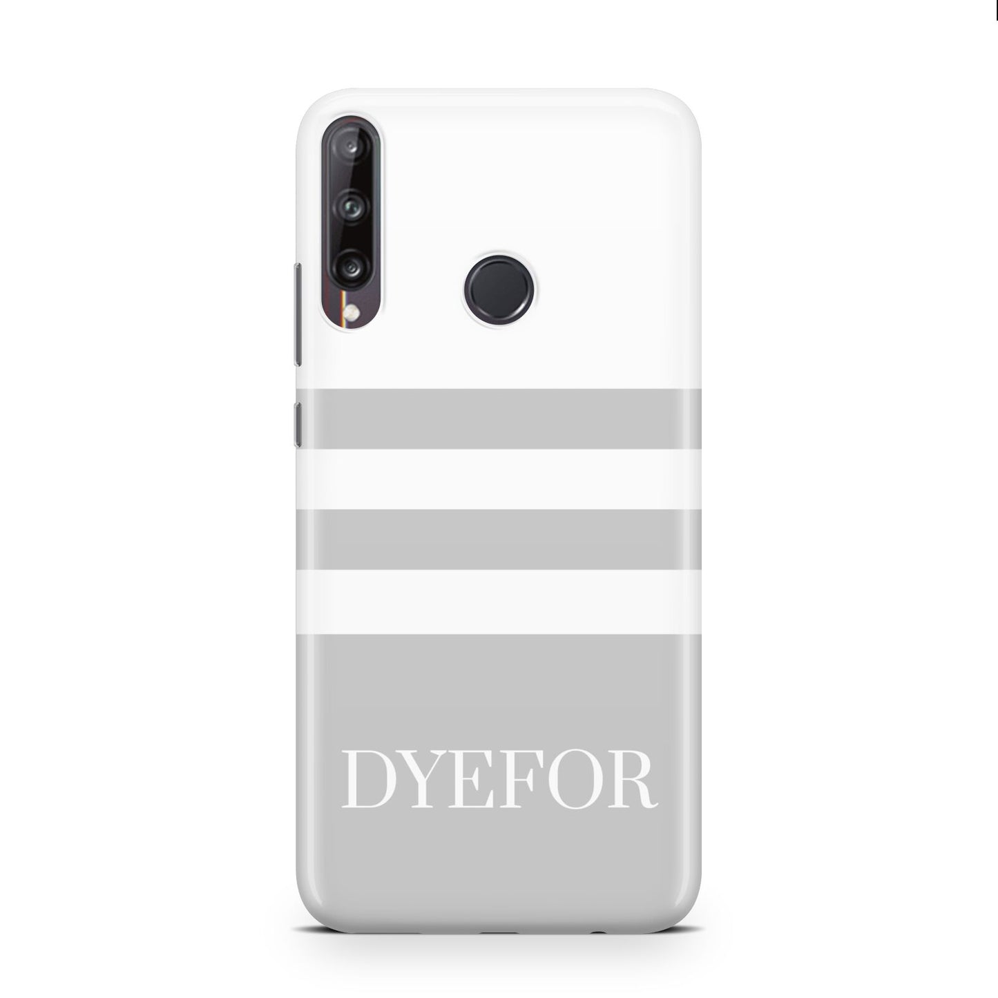 Stripes Personalised Name Huawei P40 Lite E Phone Case