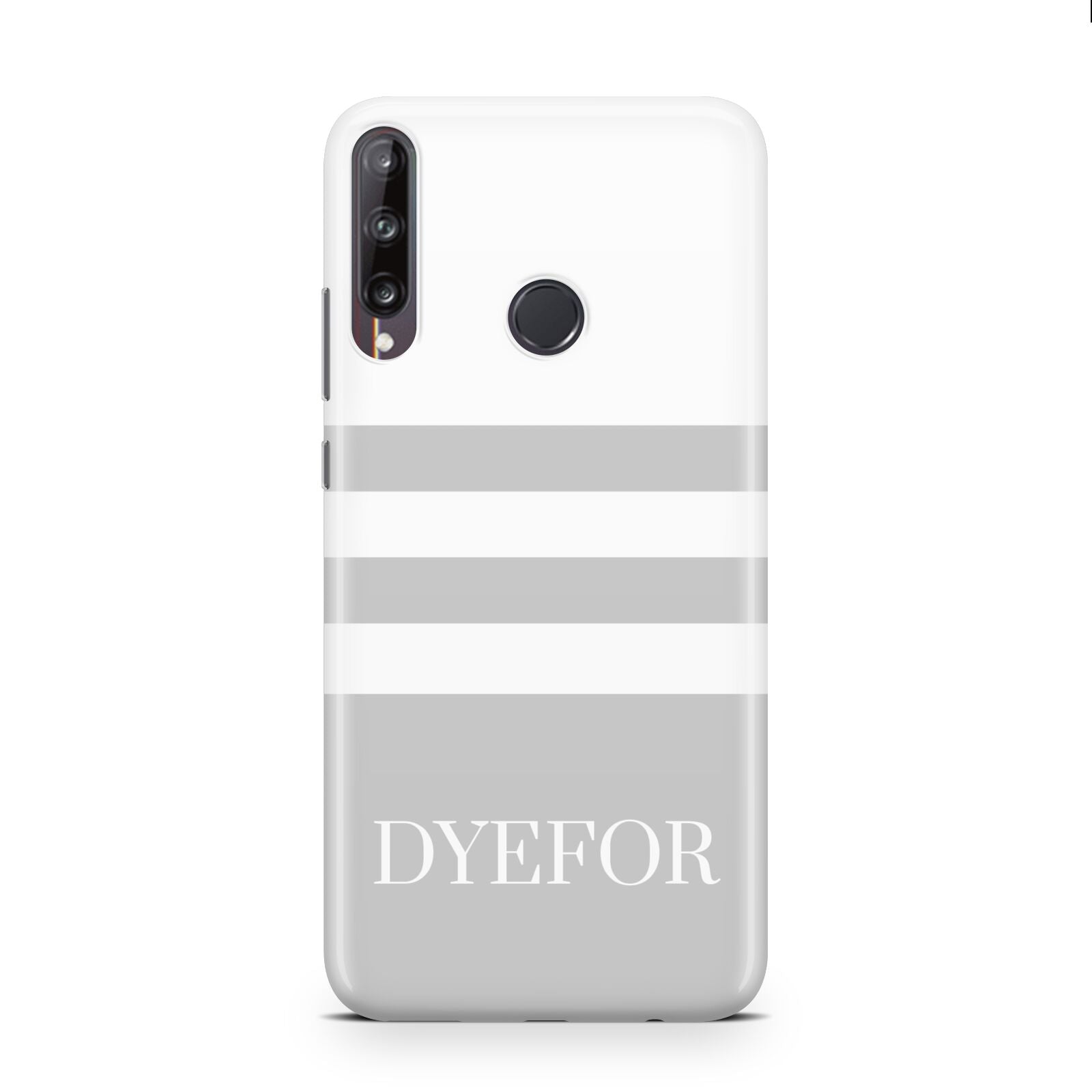 Stripes Personalised Name Huawei P40 Lite E Phone Case