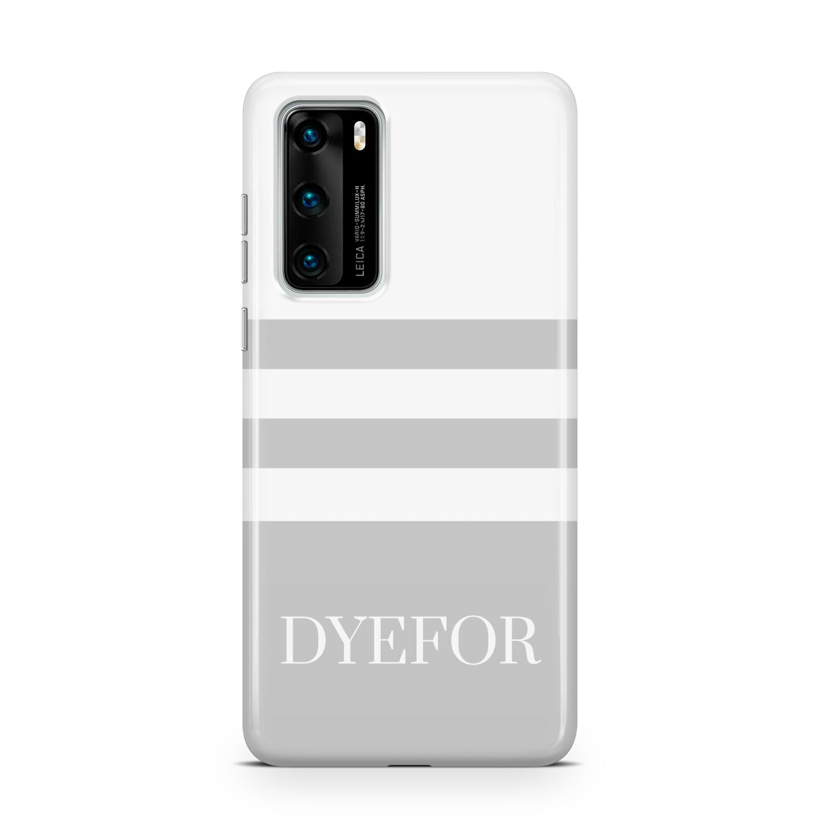 Stripes Personalised Name Huawei P40 Phone Case