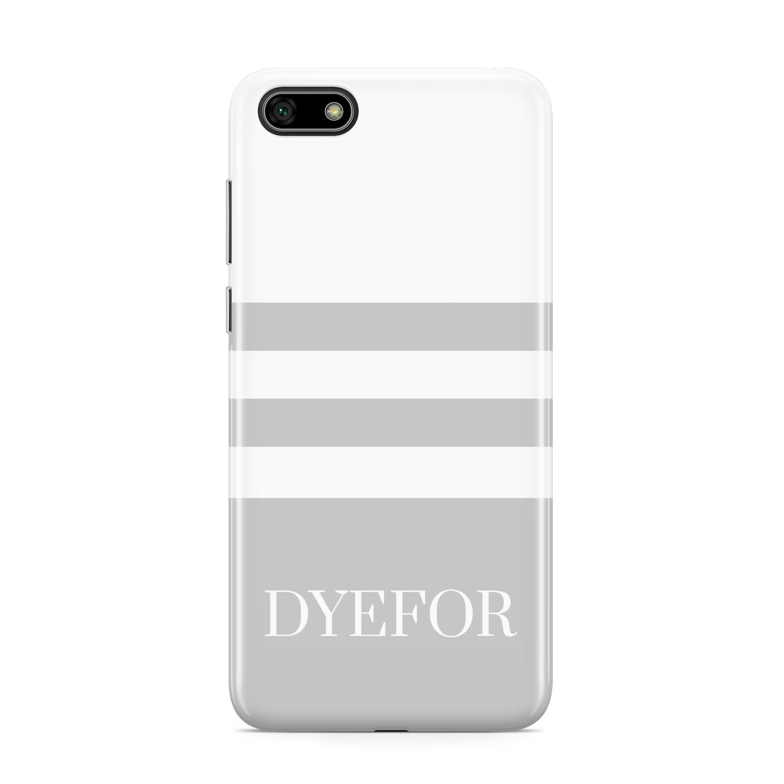 Stripes Personalised Name Huawei Y5 Prime 2018 Phone Case